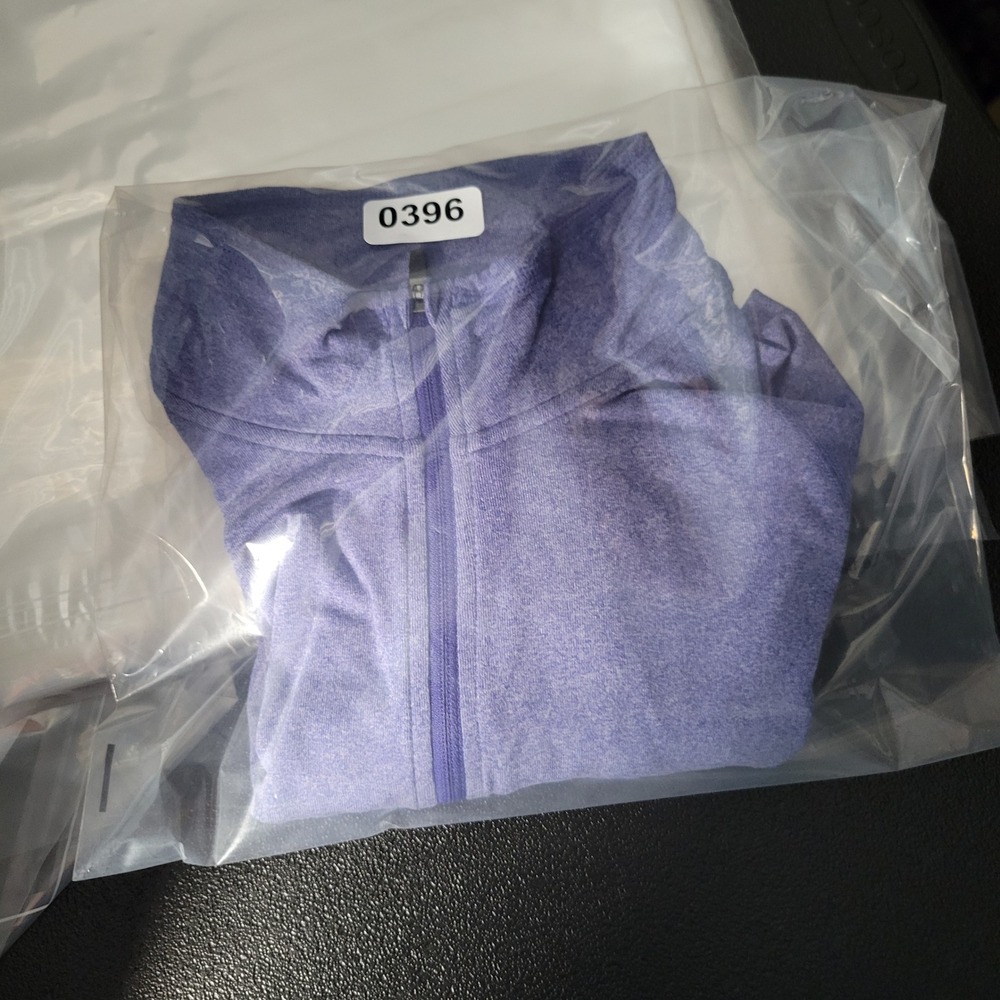 REI Co-op Quarter Zip Pullover Womens Size M Purple Heathered Long Sleeve Active - Picture 9 of 11